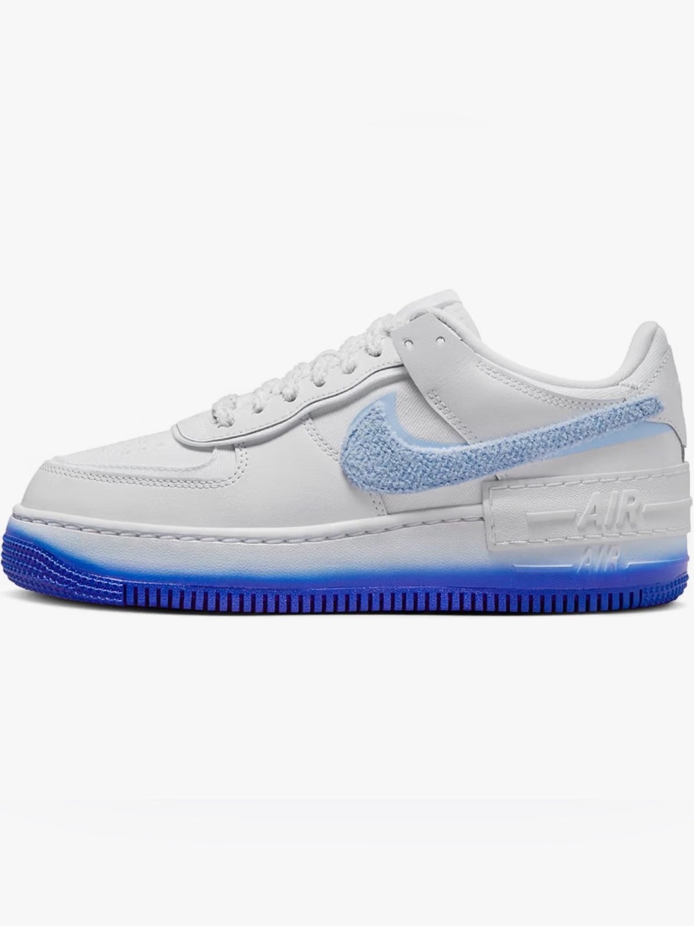 Nike Women's Air Force 1 Shadow White/Royal Tint-Racer Blue
